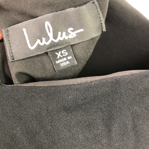 Lulus - Long Sleeve Flutter Dress Black - XS - Picture 6 of 7